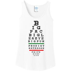 Old School Hip Hop Music Rap Legends Eye Chart 90s HipHop Ladies Essential Tank