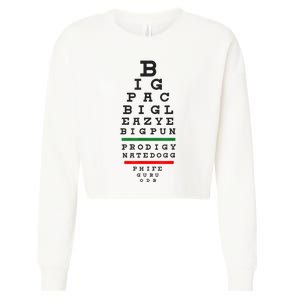 Old School Hip Hop Music Rap Legends Eye Chart 90s HipHop Cropped Pullover Crew