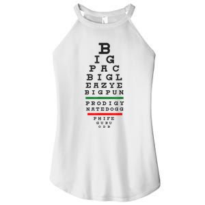 Old School Hip Hop Music Rap Legends Eye Chart 90s HipHop Women's Perfect Tri Rocker Tank