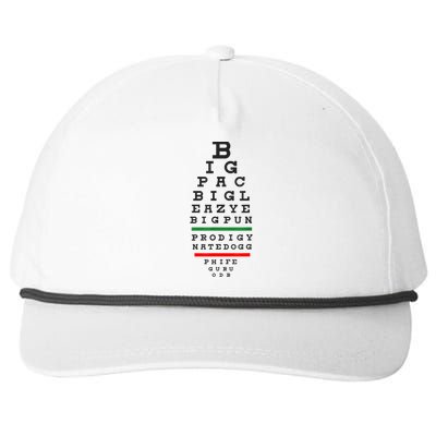 Old School Hip Hop Music Rap Legends Eye Chart 90s HipHop Snapback Five-Panel Rope Hat