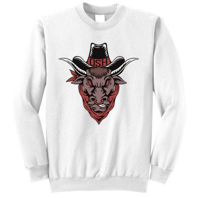 Old School Hats Bull Custom Printed Sweatshirt