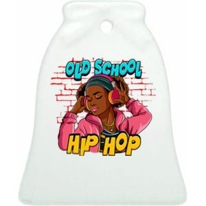 Old School Hip Hop Girl Ceramic Bell Ornament