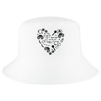 Optometry Symbols Heart Eyeglasses Spectacles Optician Life Cool Comfort Performance Bucket Hat