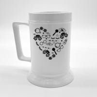 Optometry Symbols Heart Eyeglasses Spectacles Optician Life Beer Stein