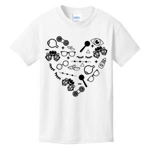 Optometry Symbols Heart Eyeglasses Spectacles Optician Life Kids T-Shirt