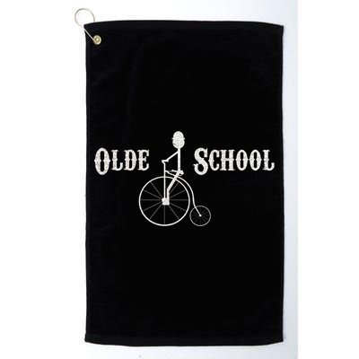 Olde School High Wheel Bike Funny Gift Golf Towel