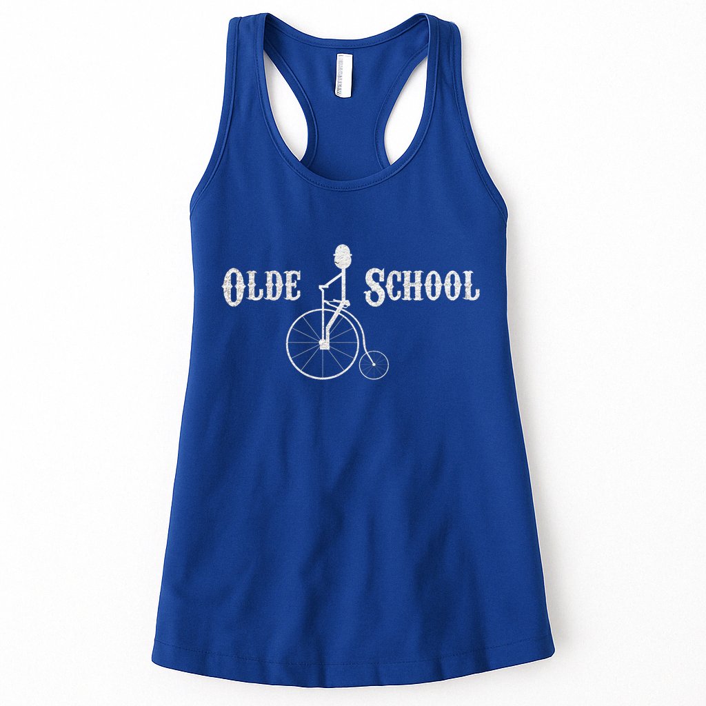 Olde School High Wheel Bike Funny Gift Womens Tank Top