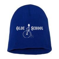 Olde School High Wheel Bike Funny Gift Short Acrylic Beanie