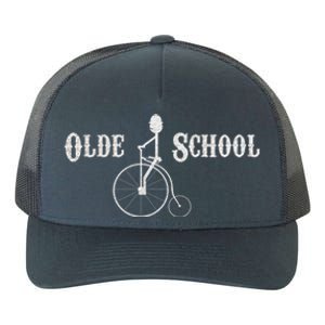 Olde School High Wheel Bike Funny Gift Yupoong Adult 5-Panel Trucker Hat