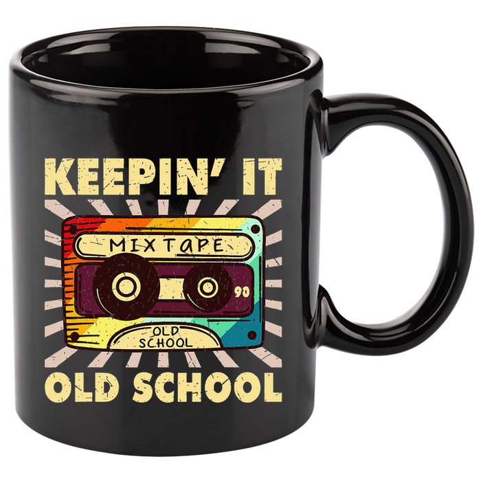 Old School Hip Hop 80s 90s Mixtape 11oz C Handle Ceramic Mug