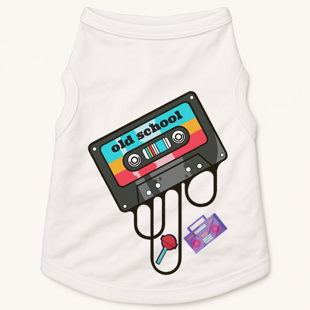 Old School Hip Hop Cassette Tape Retro 80s 90s Rap Mixtape Doggie Tank
