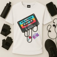 Old School Hip Hop Cassette Tape Retro 80s 90s Rap Mixtape Cooling Performance Crew T-Shirt