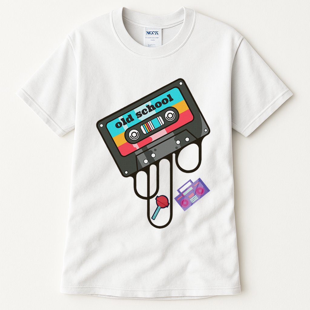 Old School Hip Hop Cassette Tape Retro 80s 90s Rap Mixtape Tall T-Shirt