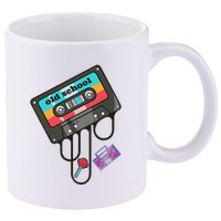 Old School Hip Hop Cassette Tape Retro 80s 90s Rap Mixtape 11oz C Handle Ceramic Mug