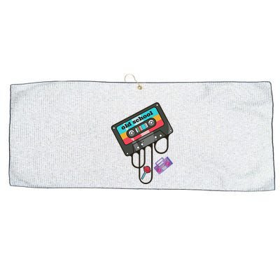 Old School Hip Hop Cassette Tape Retro 80s 90s Rap Mixtape Large Microfiber Waffle Golf Towel