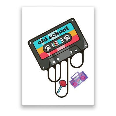 Old School Hip Hop Cassette Tape Retro 80s 90s Rap Mixtape Poster
