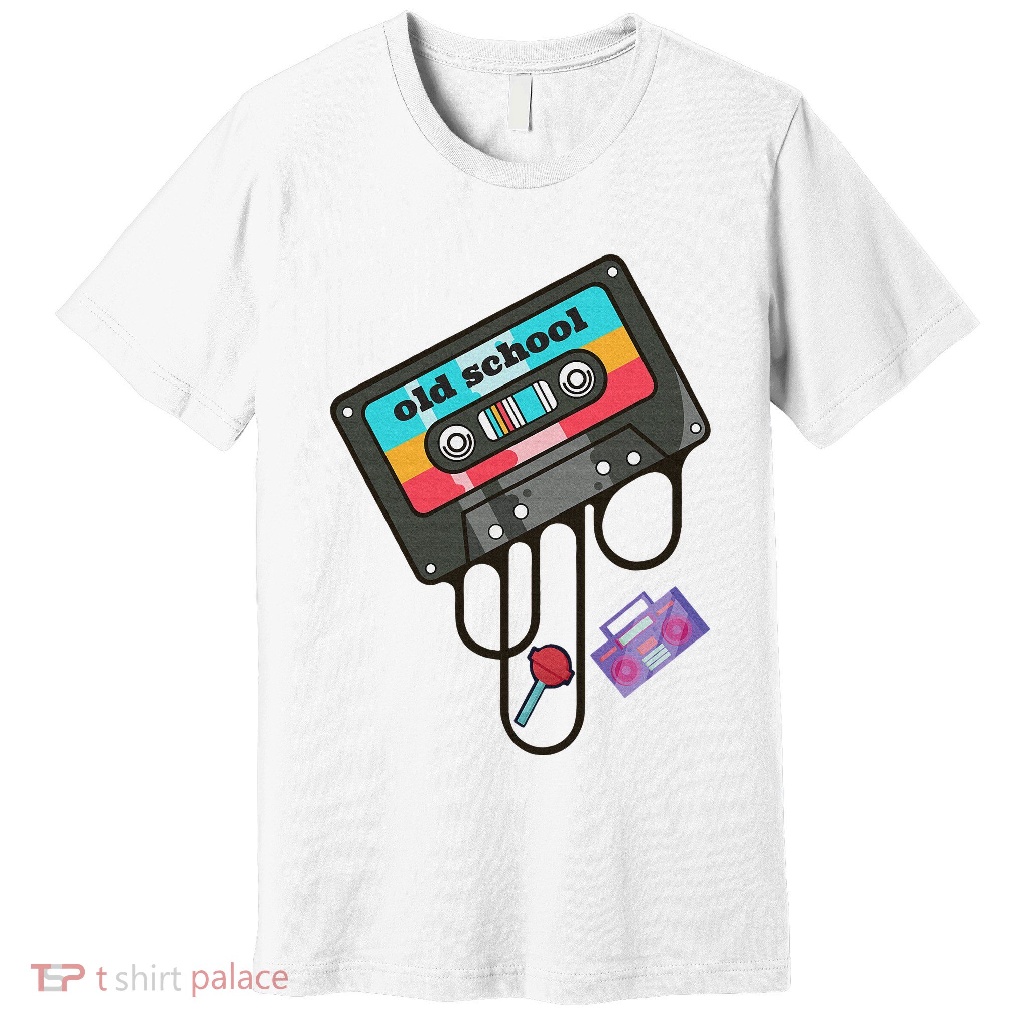 Old School Hip Hop Cassette Tape Retro 80s 90s Rap Mixtape Premium T-Shirt