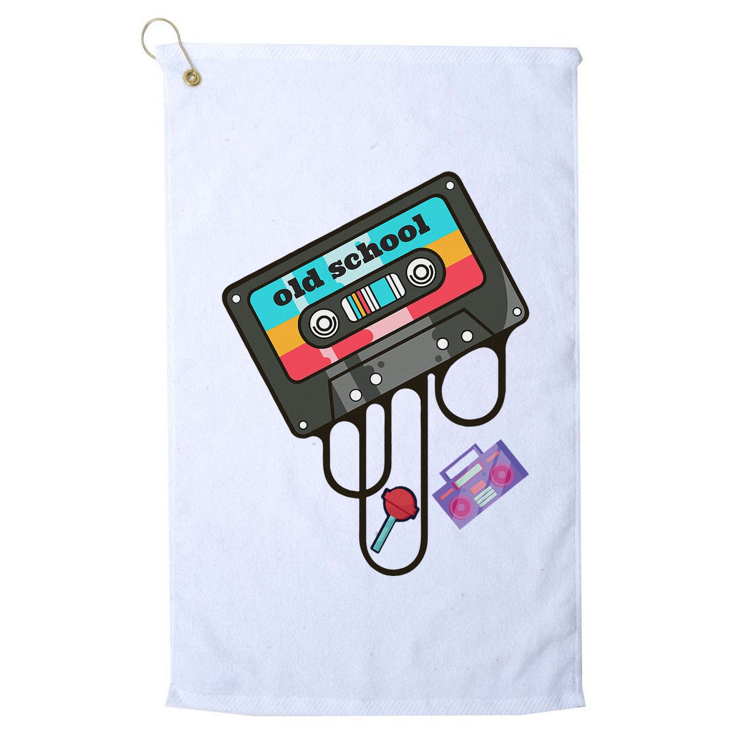 Old School Hip Hop Cassette Tape Retro 80s 90s Rap Mixtape Golf Towel