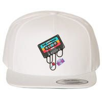 Old School Hip Hop Cassette Tape Retro 80s 90s Rap Mixtape Wool Snapback Cap