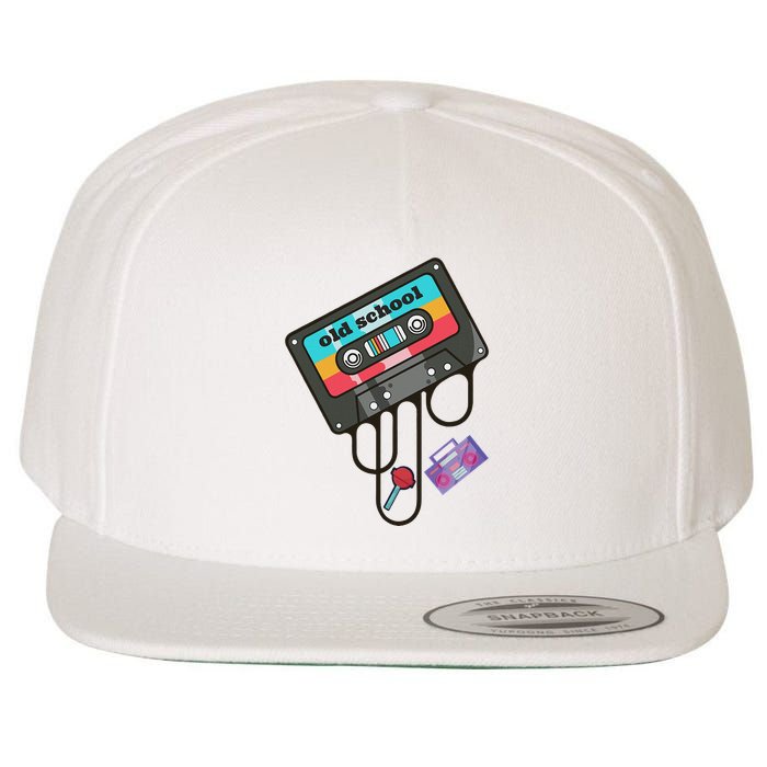 Old School Hip Hop Cassette Tape Retro 80s 90s Rap Mixtape Wool Snapback Cap