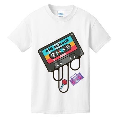 Old School Hip Hop Cassette Tape Retro 80s 90s Rap Mixtape Kids T-Shirt