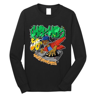 Old School Hip Hop Retro Hip Hop 90s Graffiti DJ Long Sleeve Shirt