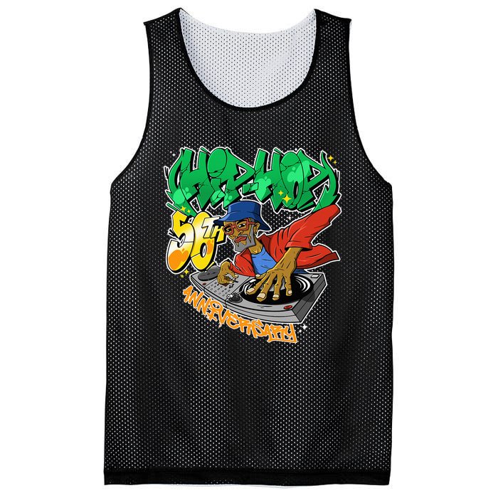 Old School Hip Hop Retro Hip Hop 90s Graffiti DJ Mesh Reversible Basketball Jersey Tank