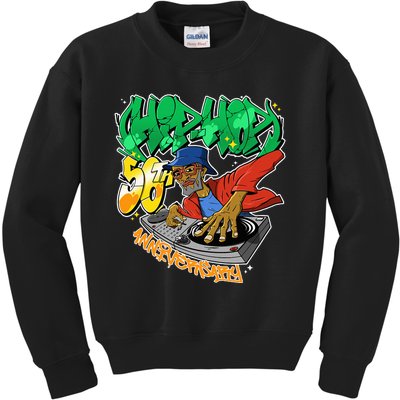 Old School Hip Hop Retro Hip Hop 90s Graffiti DJ Kids Sweatshirt