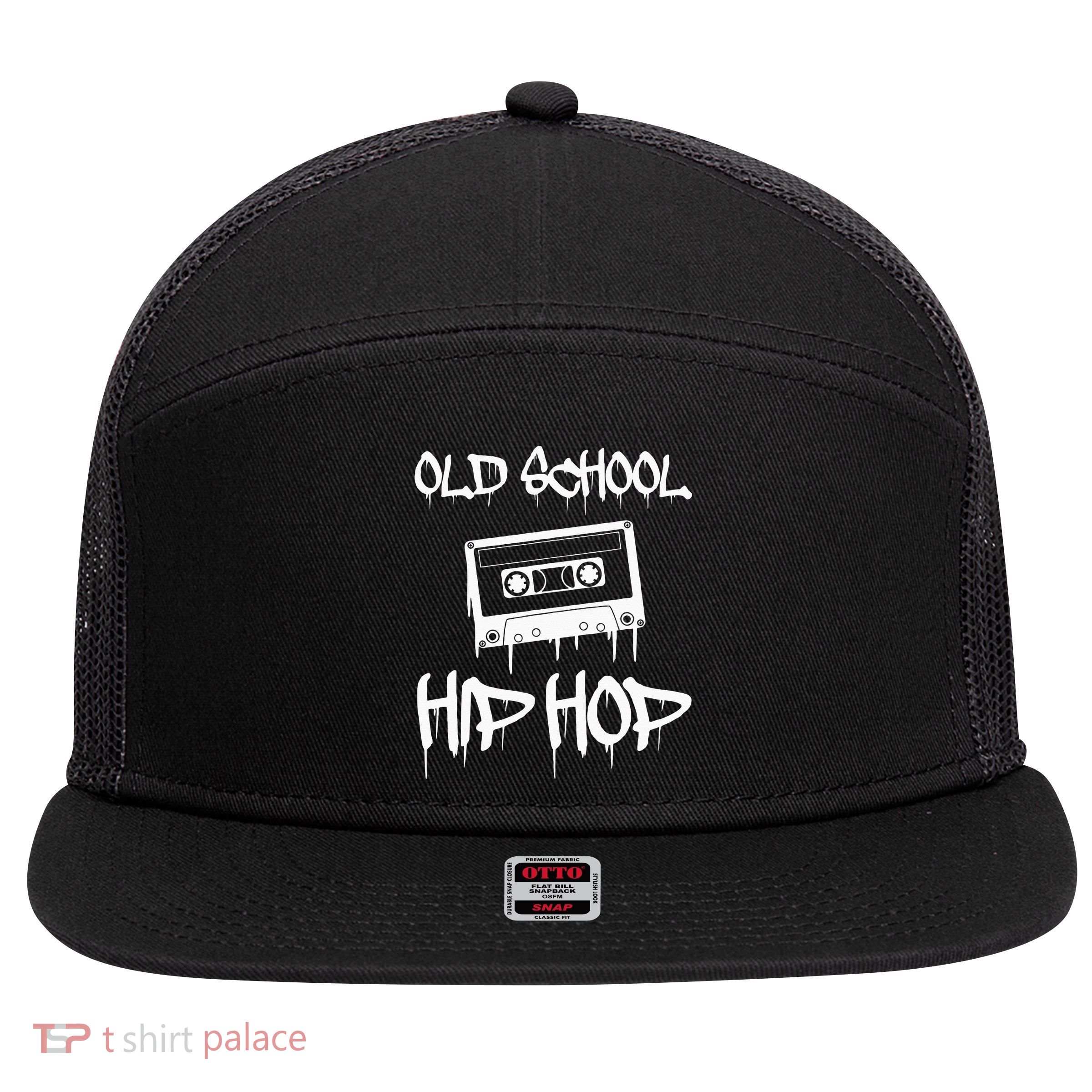 Old School Hip Hop Rap Cassette Tape 80s 90s Retro Vintage 7 Panel Mesh Trucker Snapback Hat