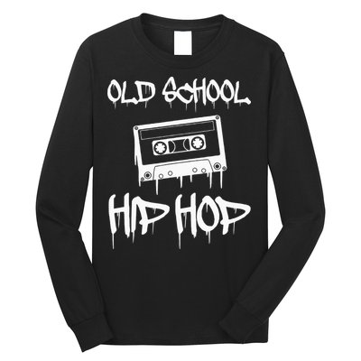 Old School Hip Hop Rap Cassette Tape 80s 90s Retro Vintage Long Sleeve Shirt