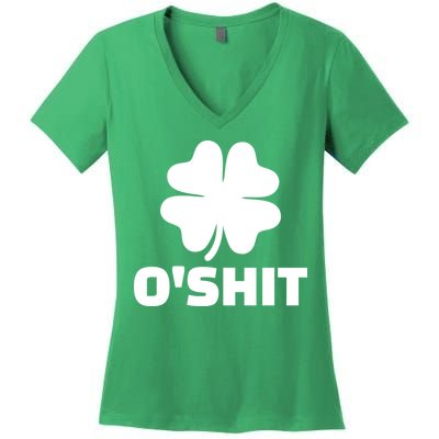 O'Shit Shamrock Women's V-Neck T-Shirt