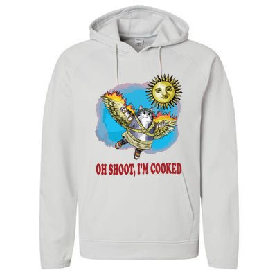 Oh Shoot Im Cooked Performance Fleece Hoodie