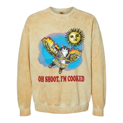 Oh Shoot Im Cooked Colorblast Crewneck Sweatshirt