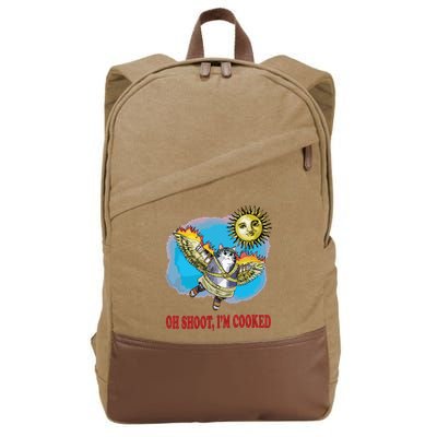 Oh Shoot Im Cooked Cotton Canvas Backpack
