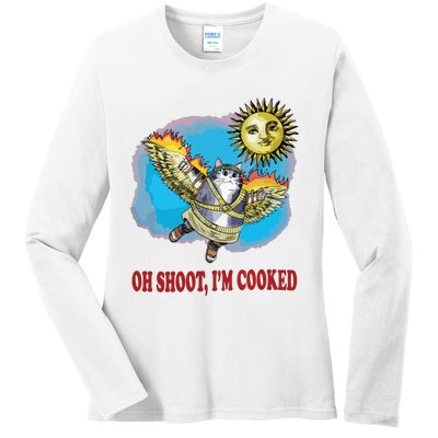 Oh Shoot Im Cooked Ladies Long Sleeve Shirt