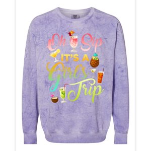 Oh Sip It's A ' Trip Funny Ing Graphic Funny Gift Colorblast Crewneck Sweatshirt