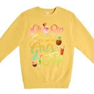 Oh Sip It's A ' Trip Funny Ing Graphic Funny Gift Premium Crewneck Sweatshirt