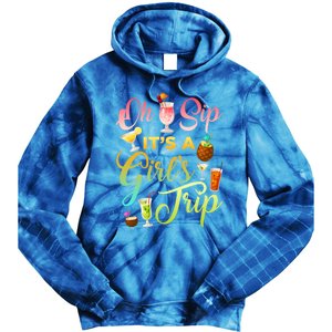 Oh Sip It's A ' Trip Funny Ing Graphic Funny Gift Tie Dye Hoodie