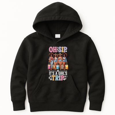 Oh Sip ItS A Trip Funny Party Black Women Queen Kids Hoodie