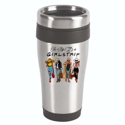 Oh Sip It's A Girls Trip Funny Wine Black Sistas Queen  16oz Travel Tumbler