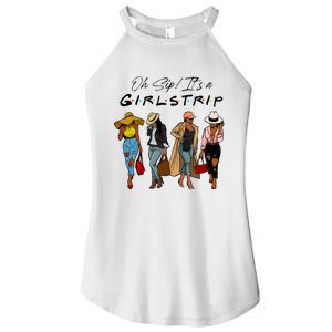 Oh Sip It's A Girls Trip Funny Wine Black Sistas Queen  Women’s Perfect Tri Rocker Tank