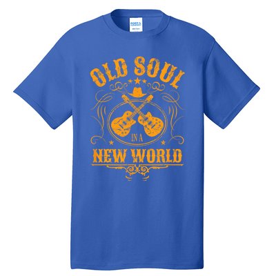 Old Soul In A New World Country Bluegrass Music Guitar Fan Tall T-Shirt