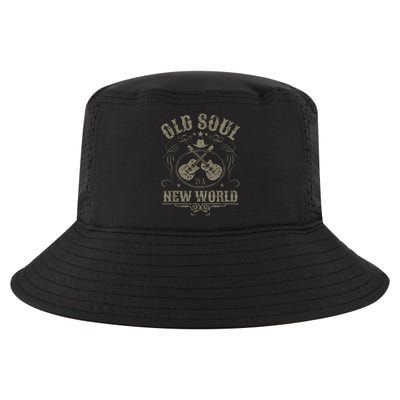 Old Soul In A New World Country Bluegrass Music Guitar Fan Cool Comfort Performance Bucket Hat