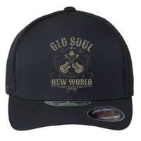 Old Soul In A New World Country Bluegrass Music Guitar Fan Flexfit Unipanel Trucker Cap