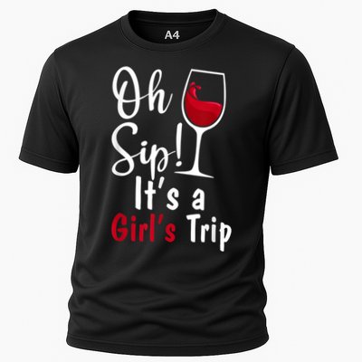 Oh Sip! It's A Girls Trip Funny Wine Party Performance Shirt