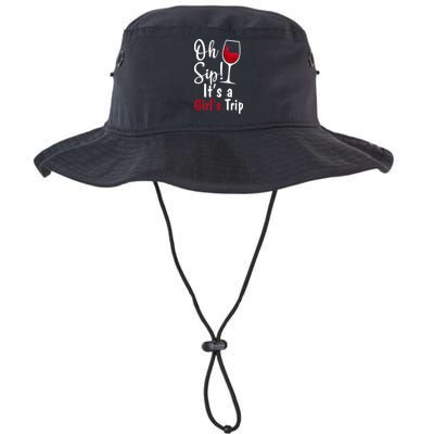 Oh Sip! It's A Girls Trip Funny Wine Party Bucket Hat