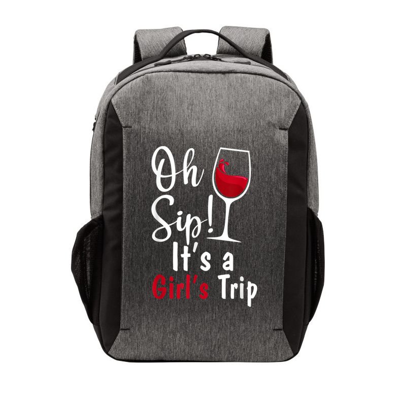Oh Sip! It's A Girls Trip Funny Wine Party Vector Backpack