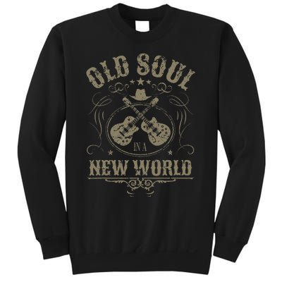 Old Soul In A New World Country Bluegrass Music Guitar Fan Sweatshirt