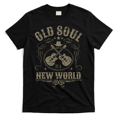 Old Soul In A New World Country Bluegrass Music Guitar Fan T-Shirt