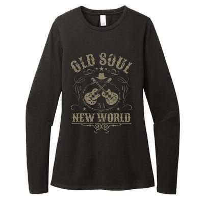 Old Soul In A New World Country Bluegrass Music Guitar Fan Womens CVC Long Sleeve Shirt